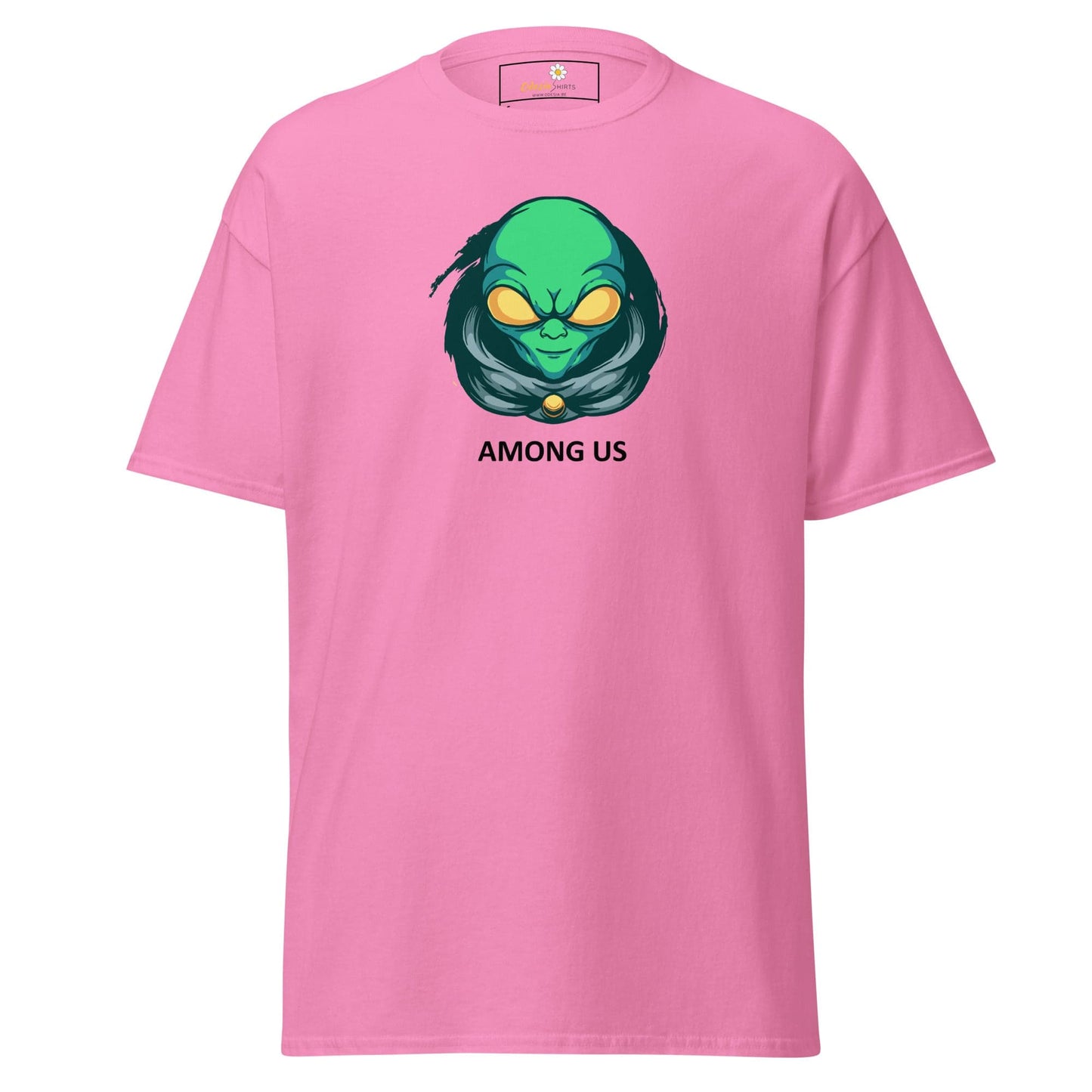 Unisex classic t-shirt - SPACE ALIEN AMONG US - REGULAR - Azalea / S