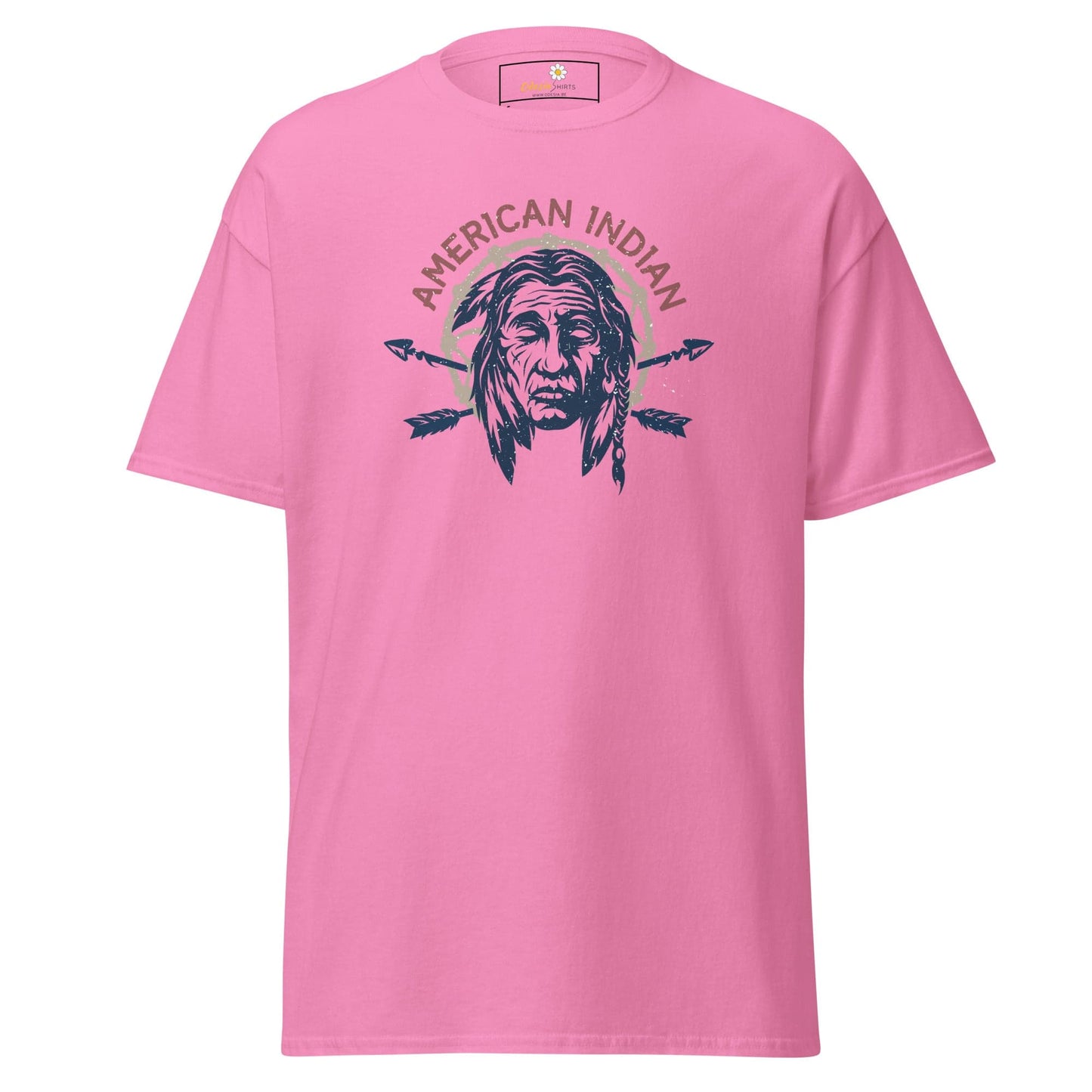 Unisex classic t-shirt - VINTAGE AMERICAN INDIAN - REGULAR - Azalea / S