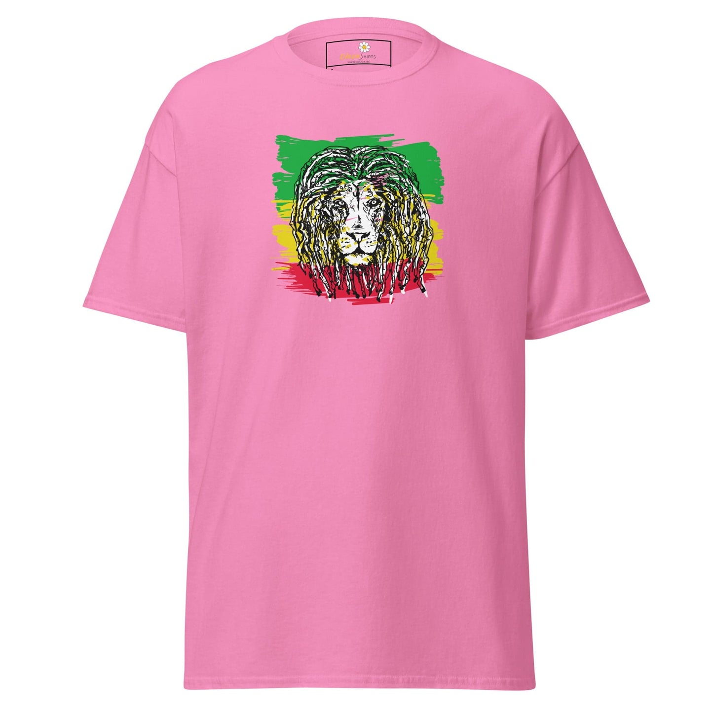 Unisex classic t-shirt - WILD LIFE MUSIC LION REGGAE - REGULAR - Azalea / S