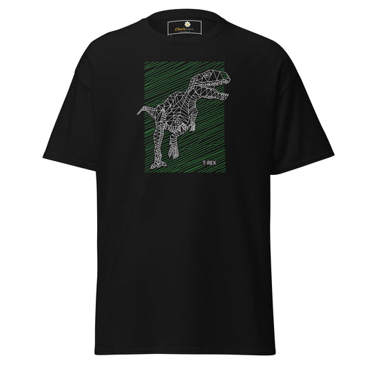 Unisex classic t-shirt - WILD LIFE TREX DINOSAURUS - REGULAR - Black / S