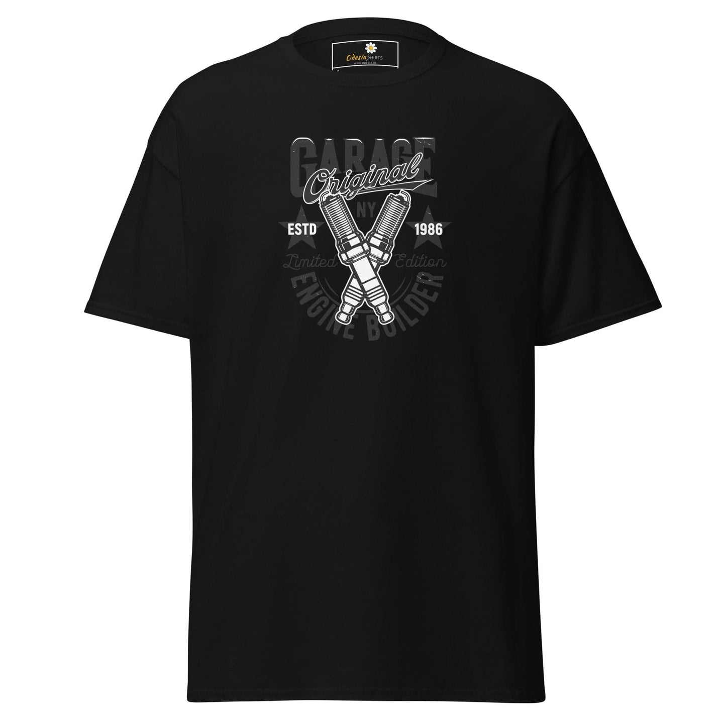 Unisex classic t-shirt - MOTOR GARAGE ENGINE BUILDER - REGULAR - Black / S