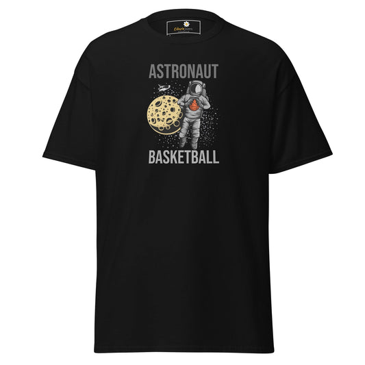 Unisex classic t-shirt - ASTRONAUT BASKETBALL - REGULAR - Black / S