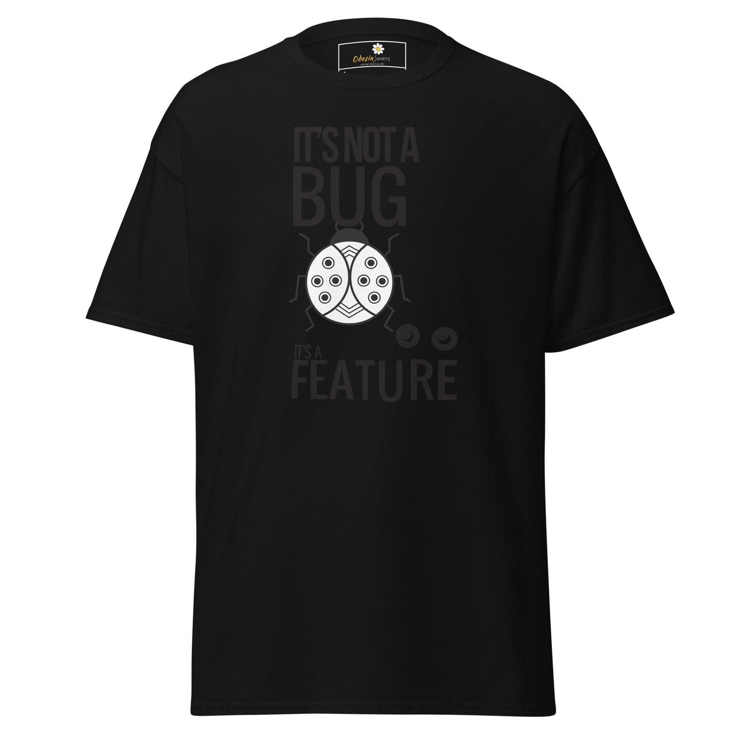 Black T-shirt with bug graphic from T-SHIRT DESIGN TEE for Men and Women in sizes S to XL