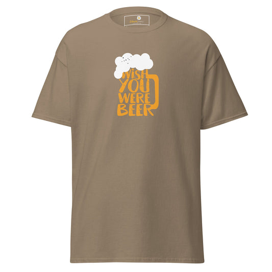 Unisex classic t-shirt - FUN WISH YOU WERE BEER - REGULAR - Brown Savana / S
