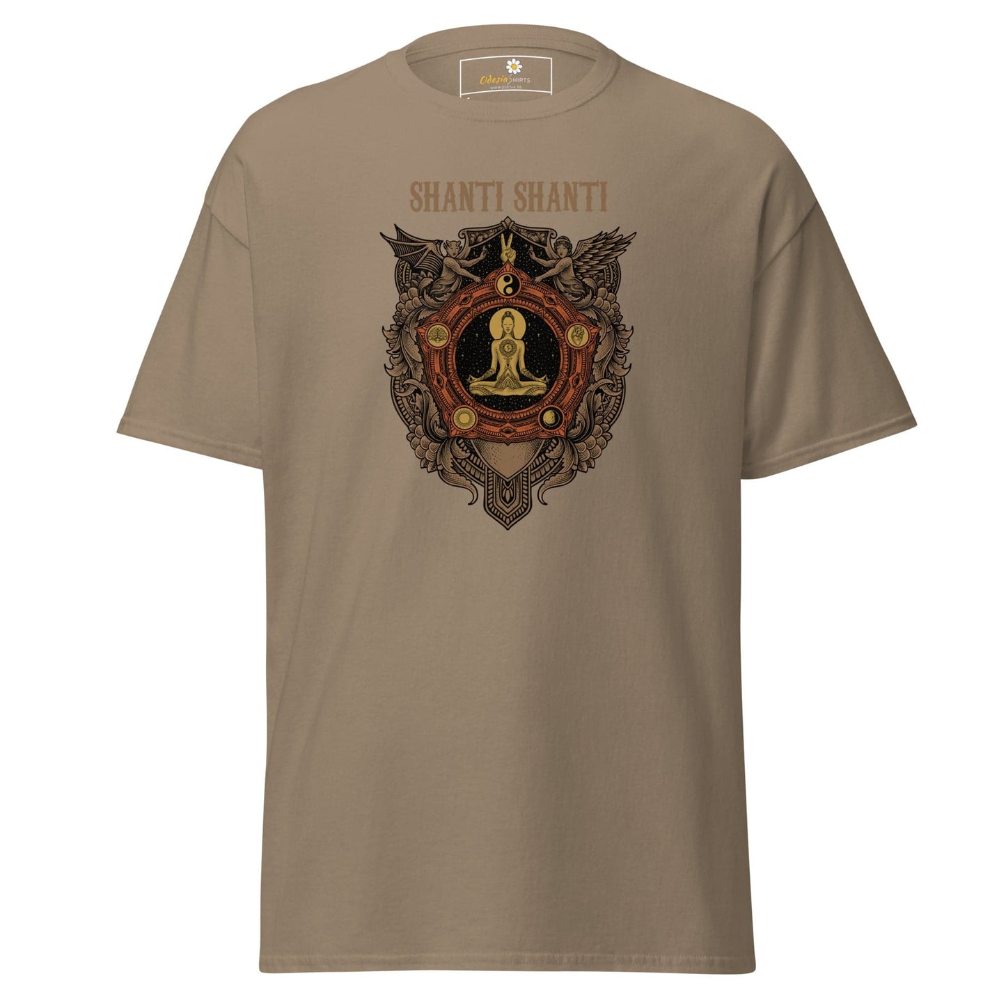 Unisex classic t-shirt - SPIRITUAL SHANTI SHANTI - REGULAR - Brown Savana / S