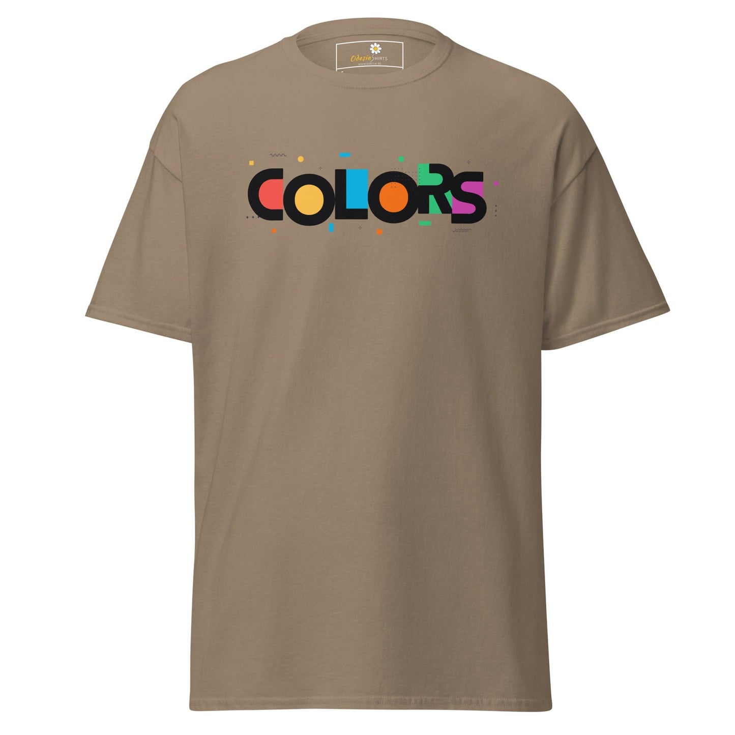 Khaki T-shirt with COLORS graphic from T-SHIRT DESIGN TEE MAN WOMAN S-XL