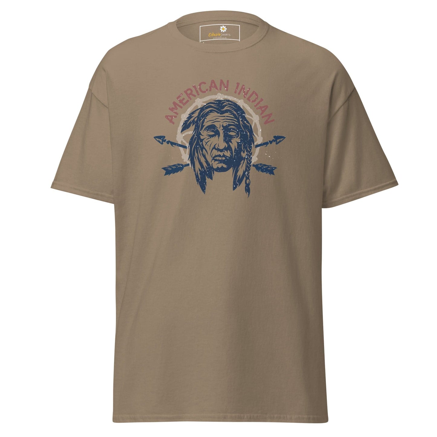 Unisex classic t-shirt - VINTAGE AMERICAN INDIAN - REGULAR - Brown Savana / S