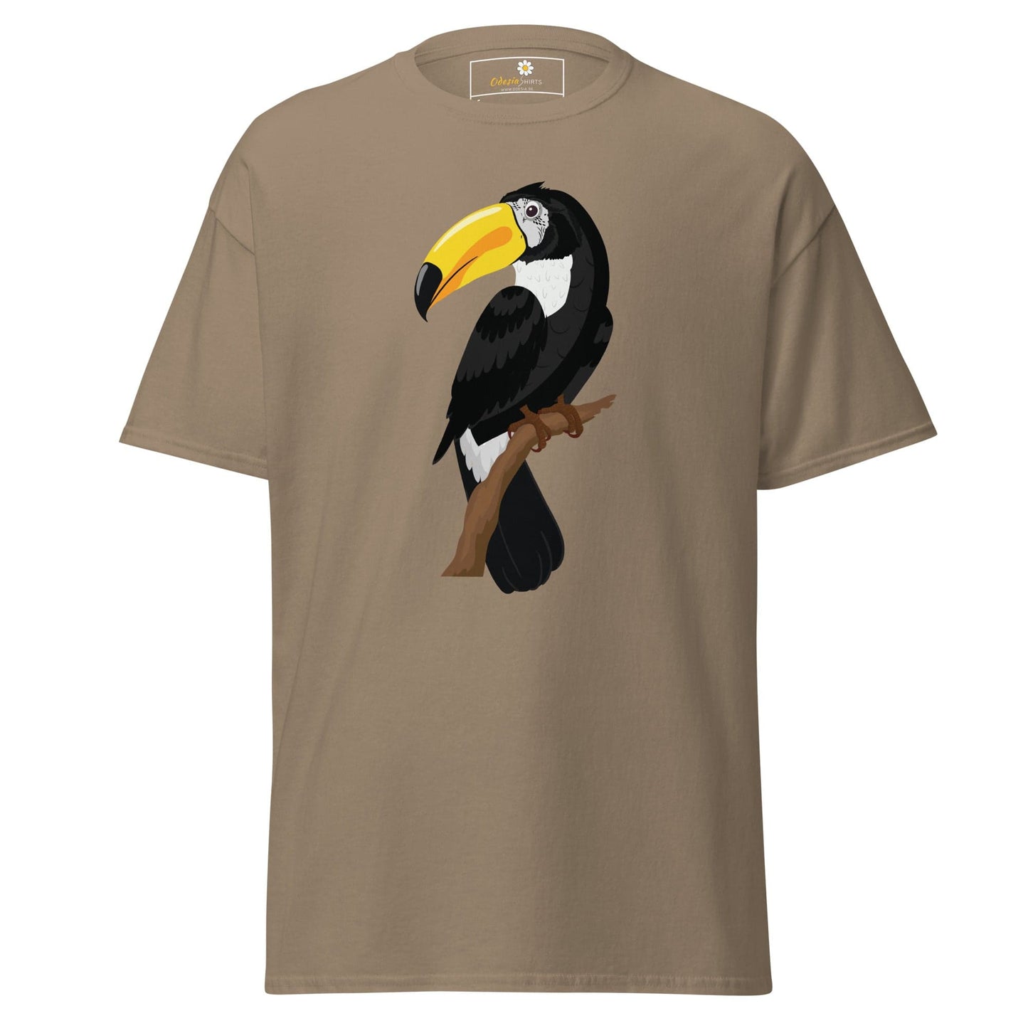 Unisex classic t-shirt - WILD LIFE TOUCAN BIRD - REGULAR - Brown Savana / S
