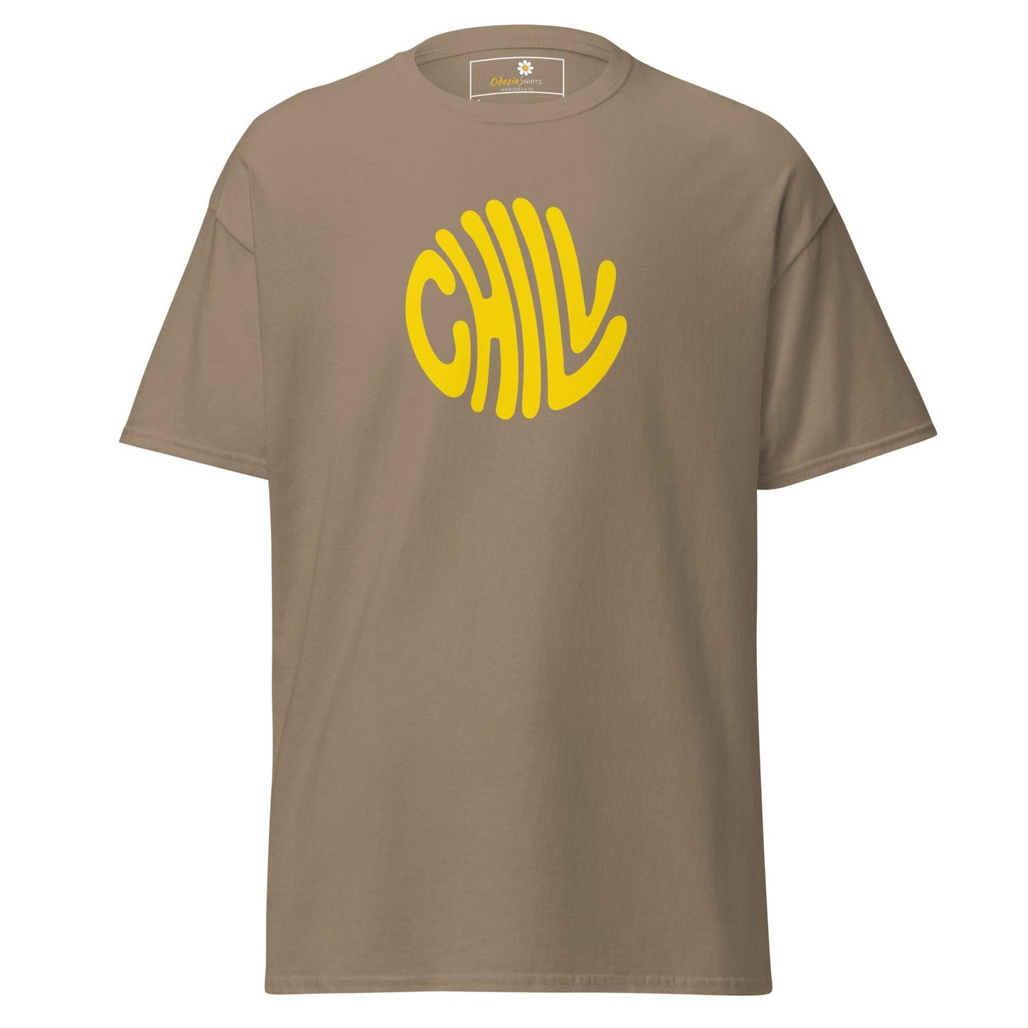 Unisex classic t-shirt - POSITIVE CHILL CIRCLE - REGULAR - Brown Savana / S