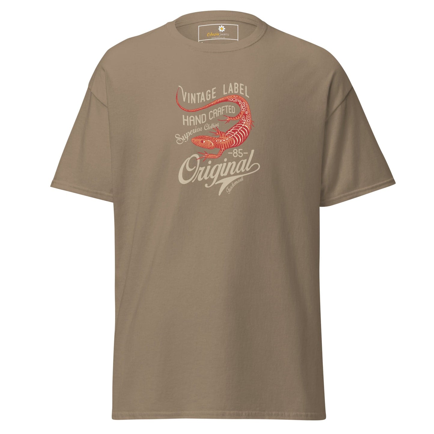 Unisex classic t-shirt - VINTAGE LIZARD - REGULAR - Brown Savana / S