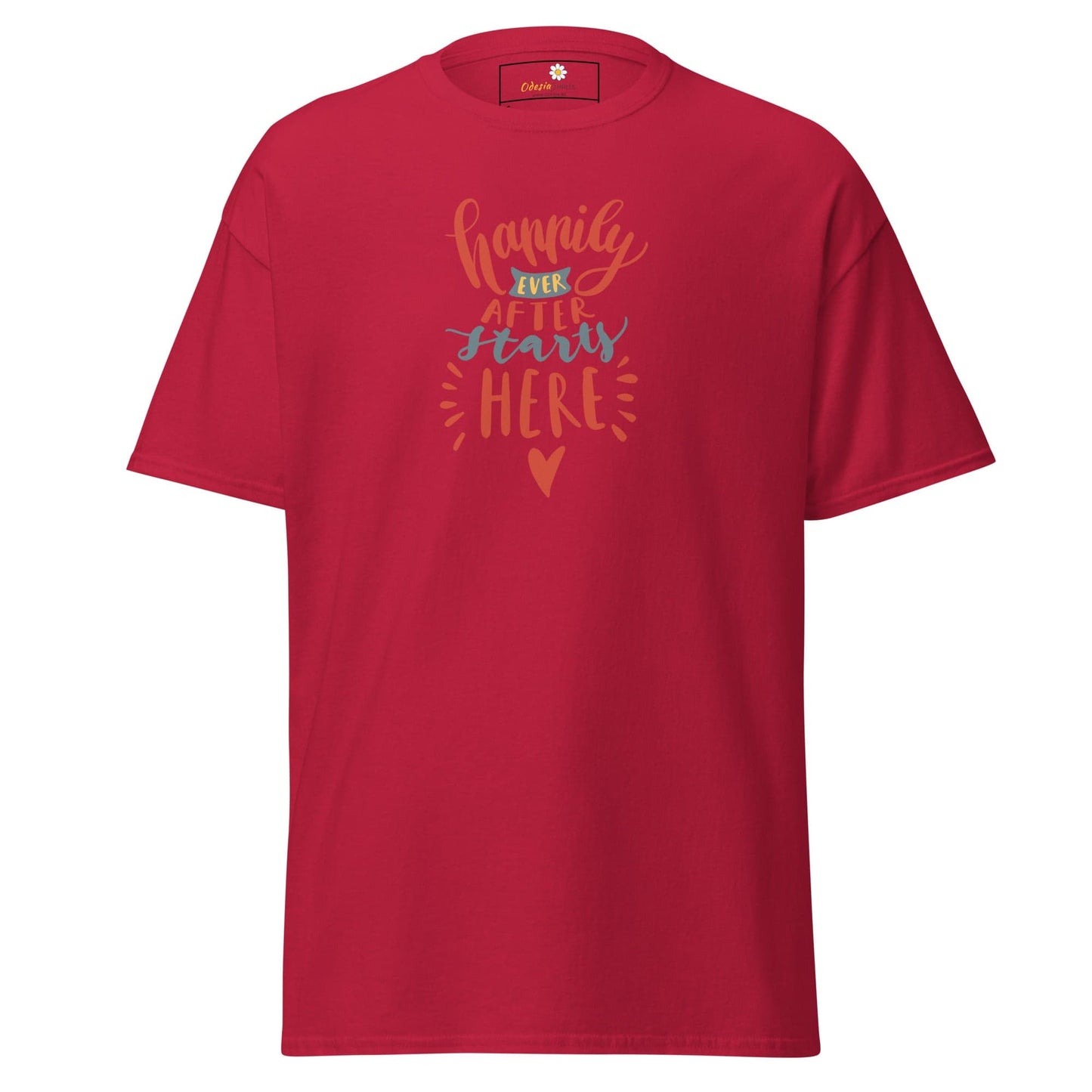 Unisex classic t-shirt - TEXT HAPPILY EVER AFTER - REGULAR - Cardinal / S