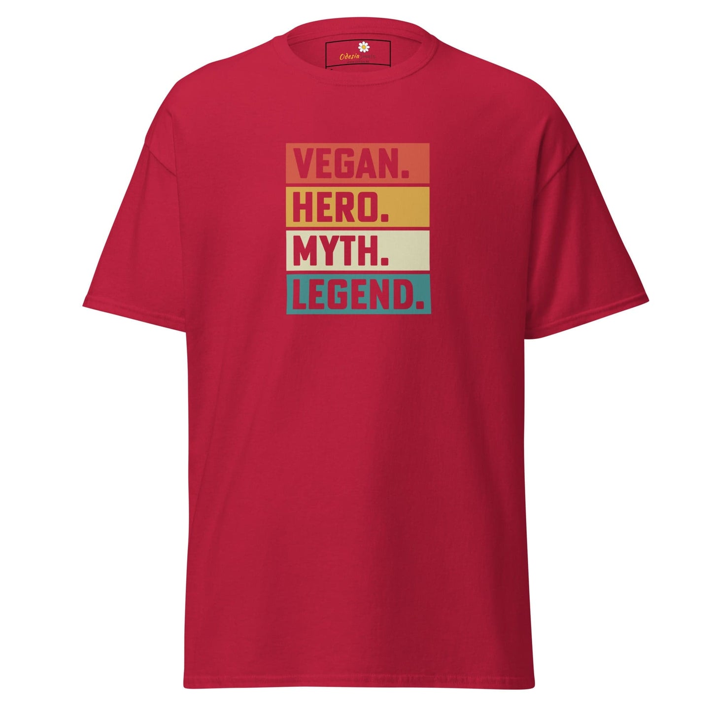 Unisex classic t-shirt - VEGAN HERO MYTH LEGEND - REGULAR - Cardinal / S