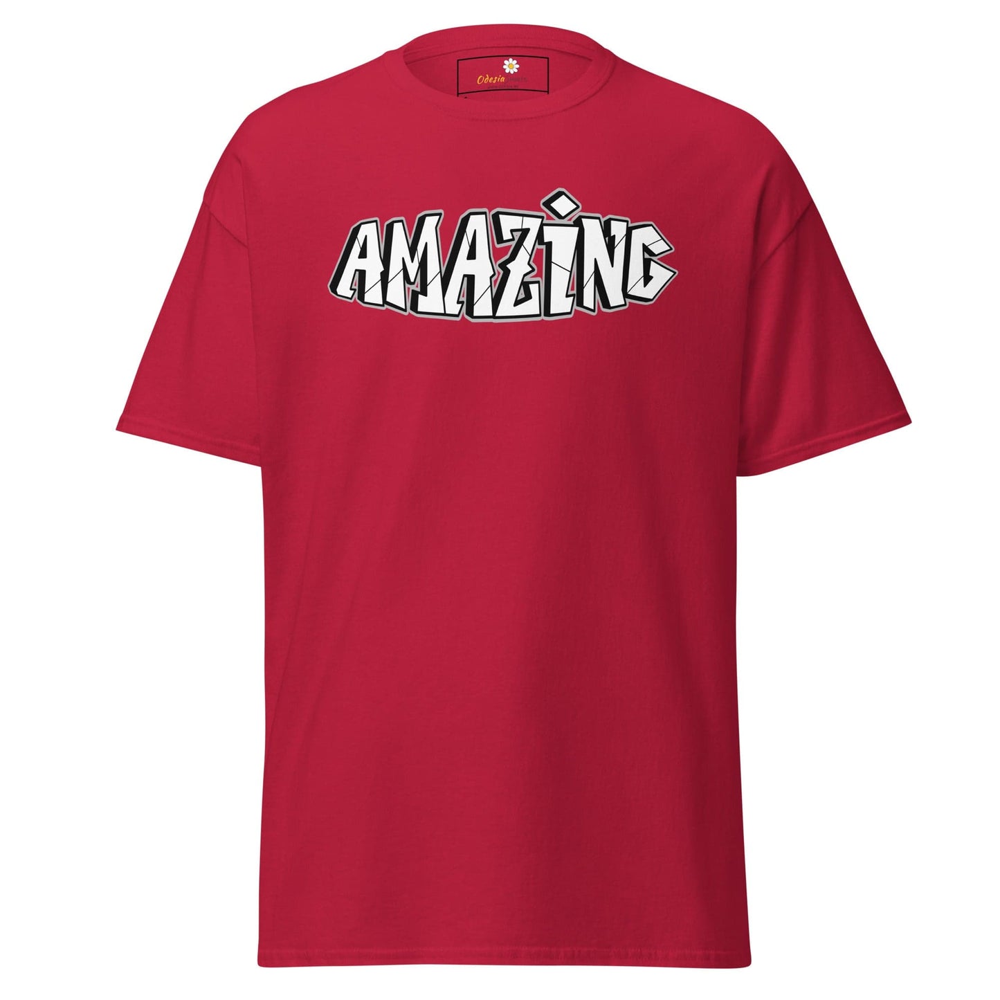 Unisex classic t-shirt - TEXT AMAZING - REGULAR - Cardinal / S