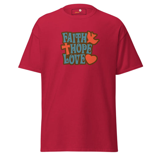 Unisex classic t-shirt - SPIRITUAL FAITH HOPE LOVE - REGULAR - Cardinal / S
