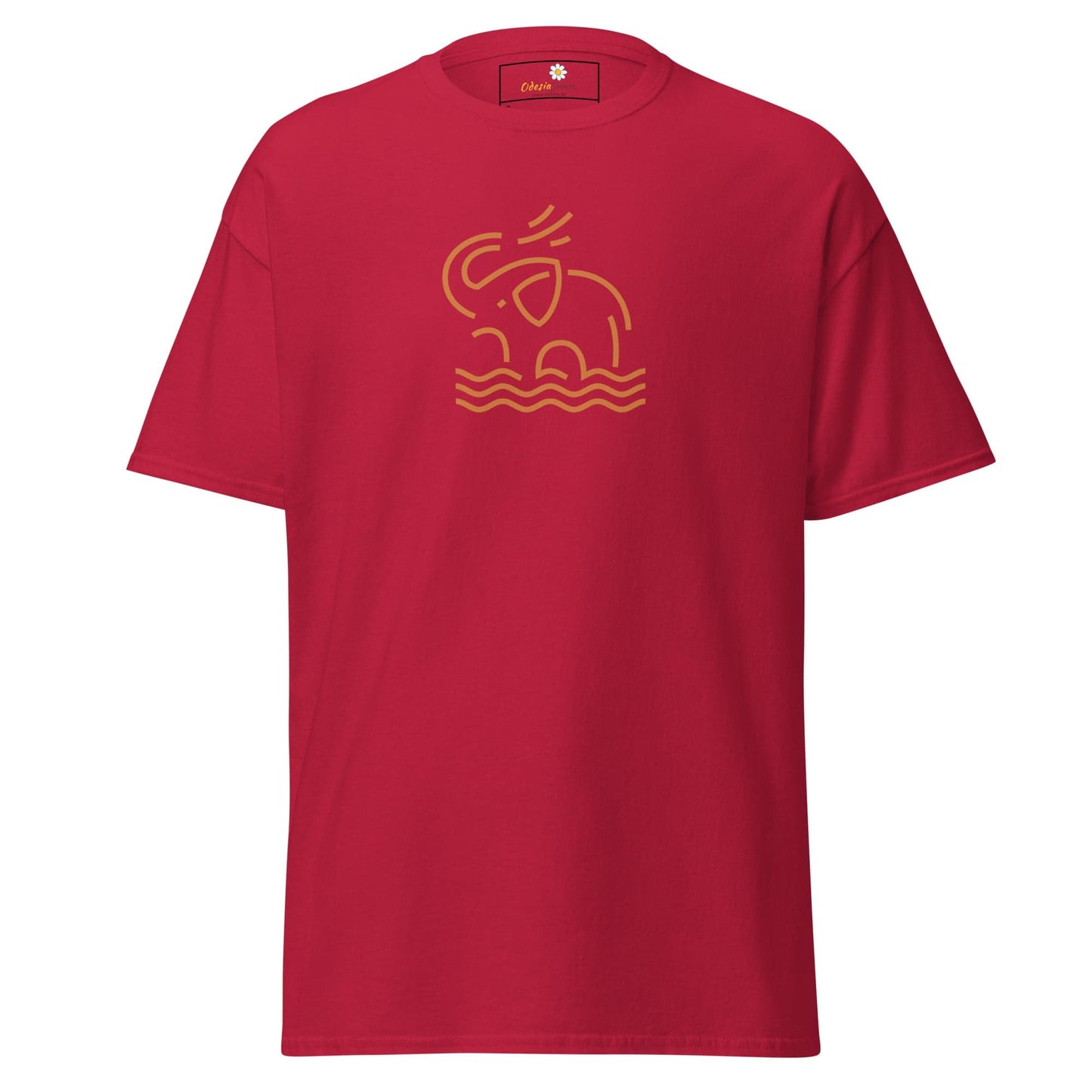 Unisex classic t-shirt - WILD LIFE ELEPHANT ORANGE - REGULAR - Cardinal / S