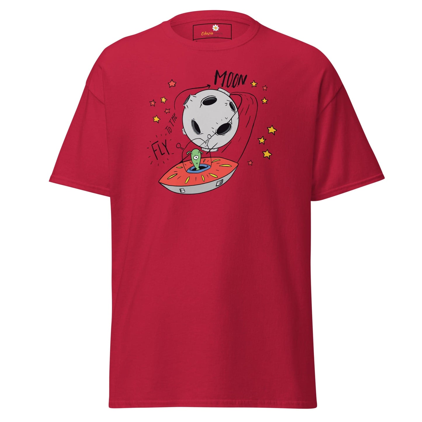 Unisex classic t-shirt - SPACE ALIEN MOON - REGULAR - Cardinal / S