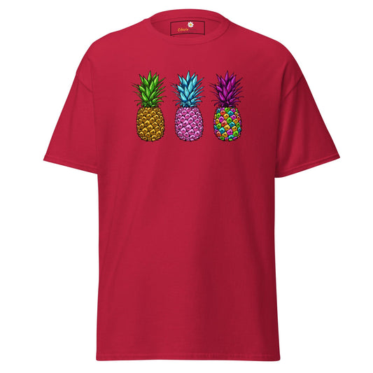 Unisex classic t-shirt - ORGANIC FRUIT PINEAPPLE COLORS - REGULAR - Cardinal / S
