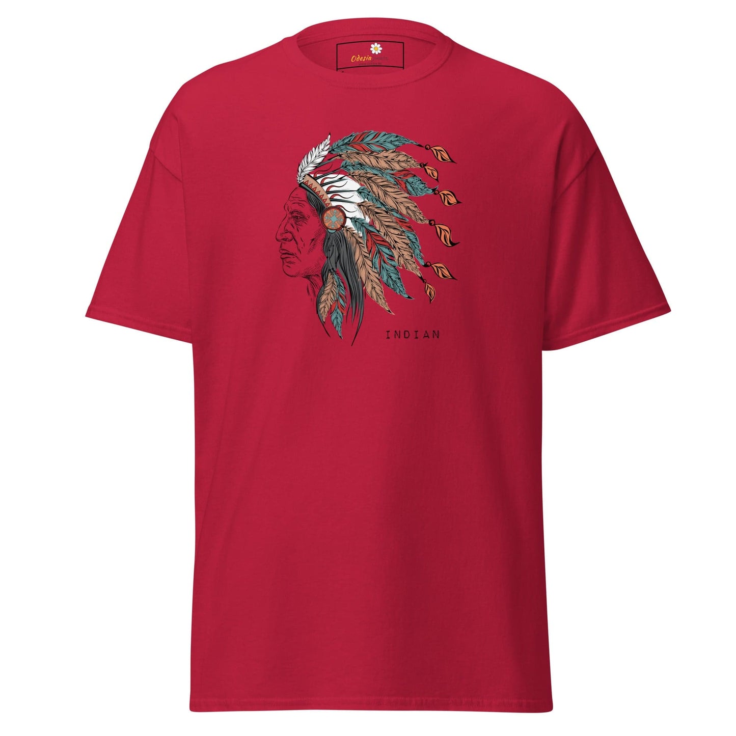 Unisex classic t-shirt - VINTAGE INDIAN HEAD - REGULAR - Cardinal / S