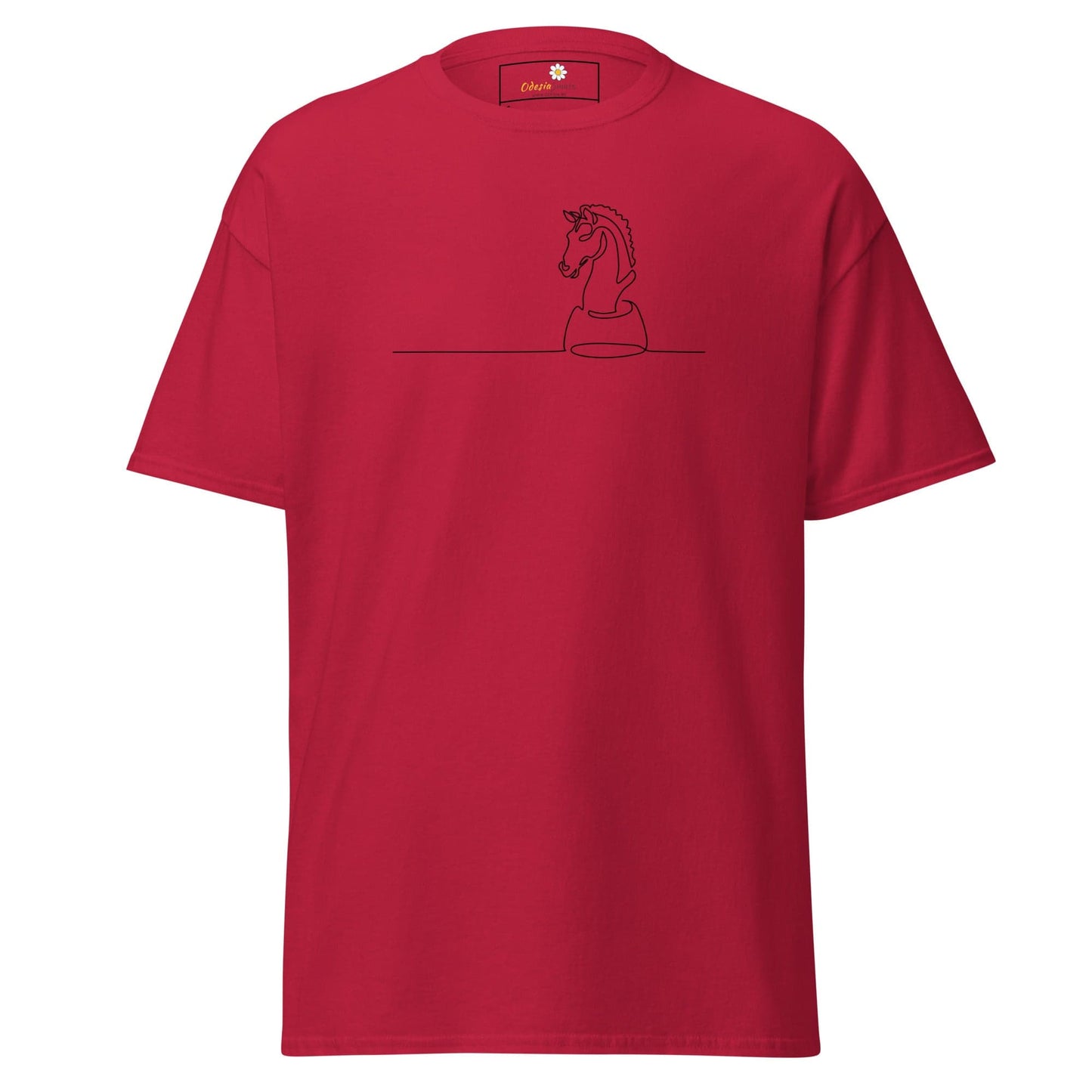 Unisex classic t-shirt - SPORT CHESS HORSE - REGULAR - Cardinal / S