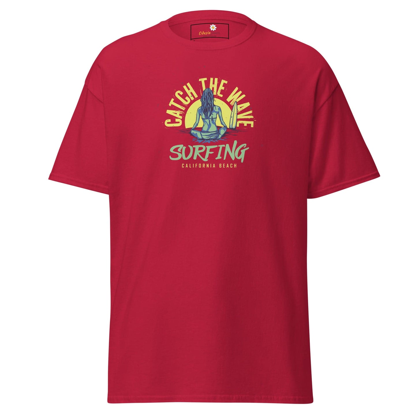 Unisex classic t-shirt - SUMMER SURFING LADY - REGULAR - Cardinal / S