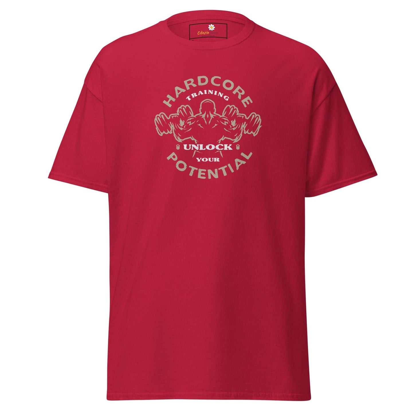 Unisex classic t-shirt - SPORT HARDCORE TRAINING - REGULAR - Cardinal / S