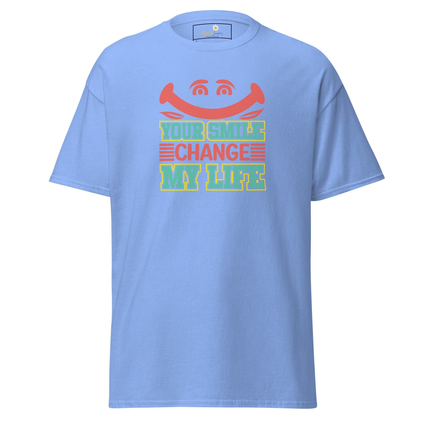 Unisex classic t-shirt - TEXT YOUR SMILE CHANGE - REGULAR - Carolina Blue / S