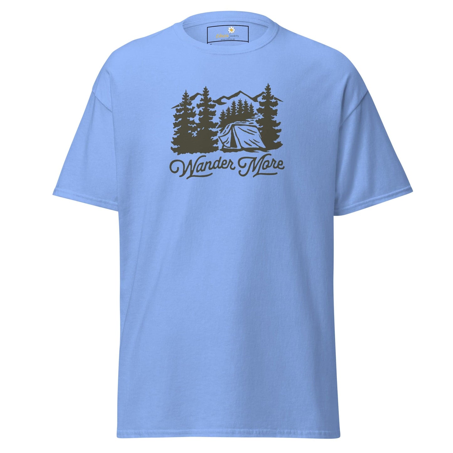 Unisex classic t-shirt - ADVENTURE OUTDOORS WANDER - REGULAR - Carolina Blue / S