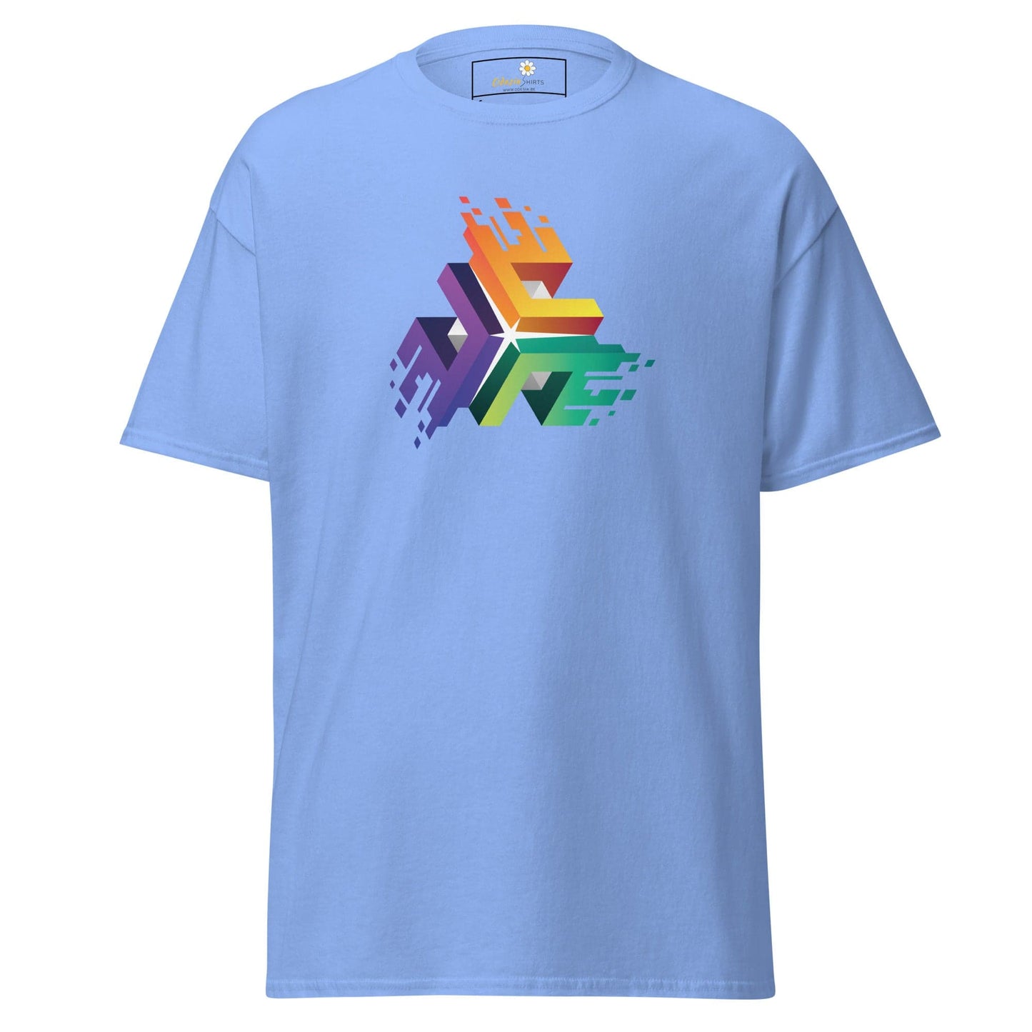 Unisex classic t-shirt - ABSTRACT COLOR CUBES - REGULAR - Carolina Blue / S