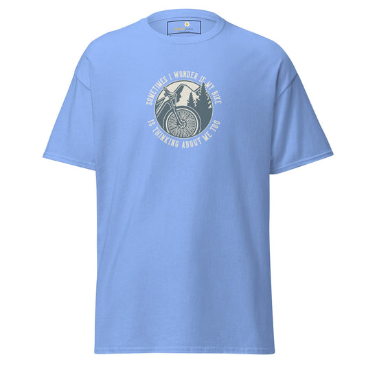 Unisex classic t-shirt - ADVENTURE SPORT CIRCLE BIKE WONDERING - REGULAR - Carolina Blue / S