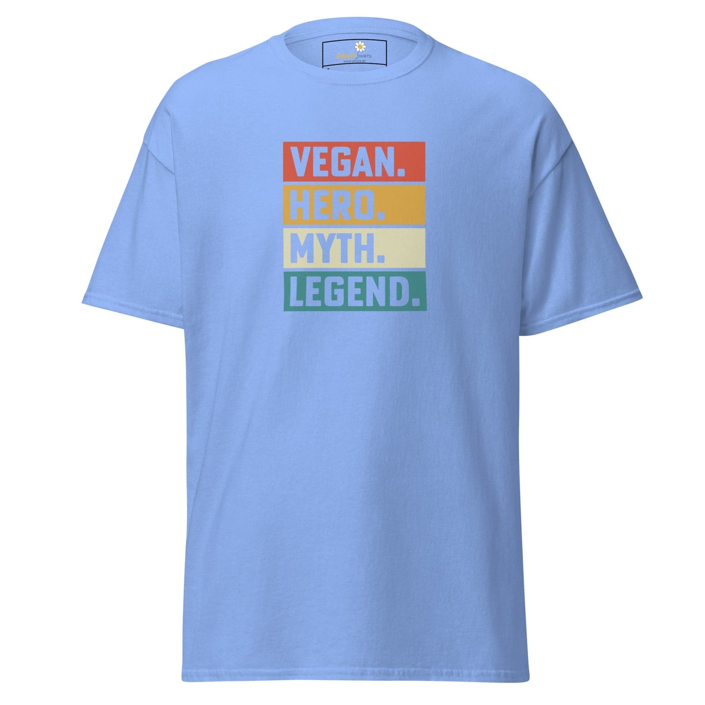 Unisex classic t-shirt - VEGAN HERO MYTH LEGEND - REGULAR - Carolina Blue / S