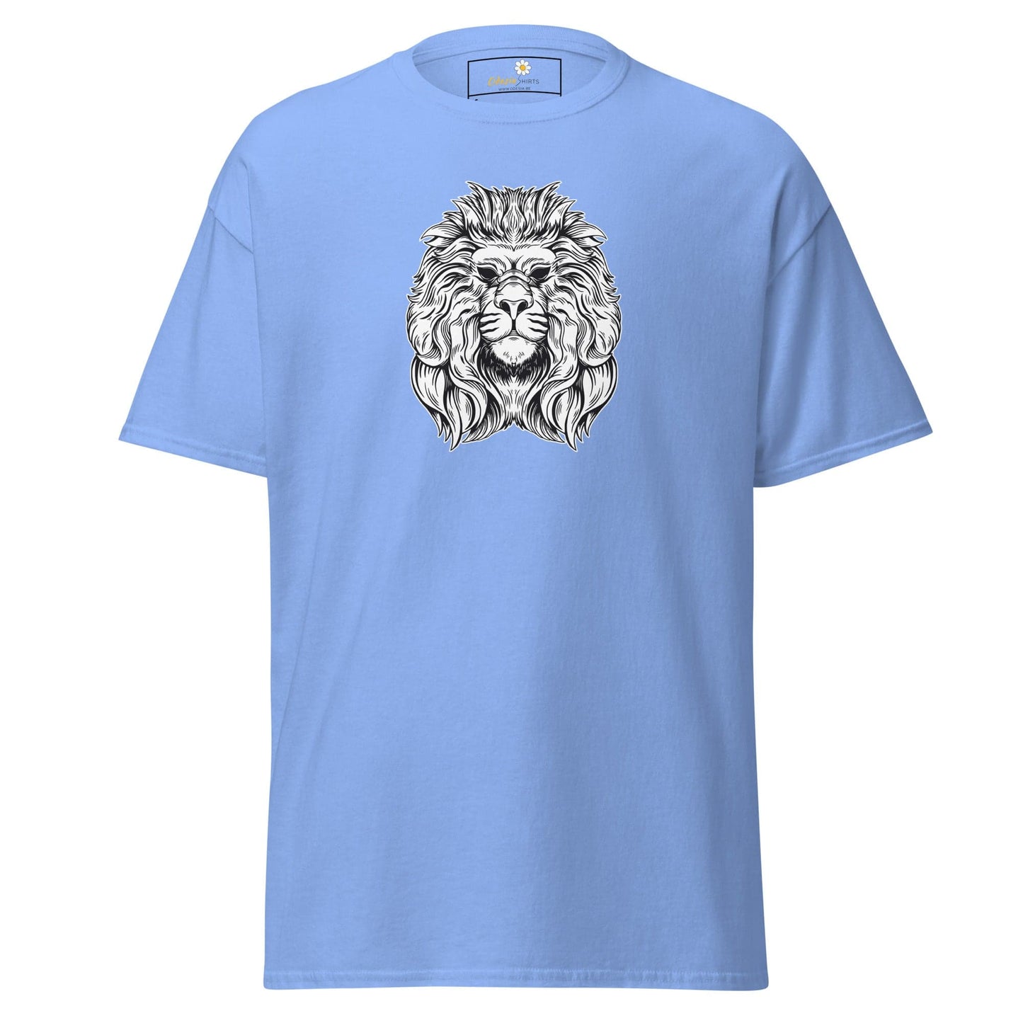 Unisex classic t-shirt - WILD LIFE LION HEAD - REGULAR - Carolina Blue / S