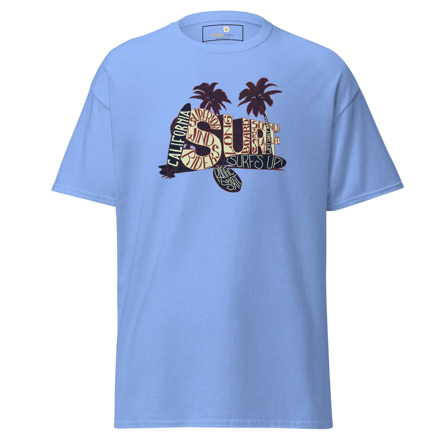 Unisex classic t-shirt - SUMMER SURF CALIFORNIA - REGULAR - Carolina Blue / S