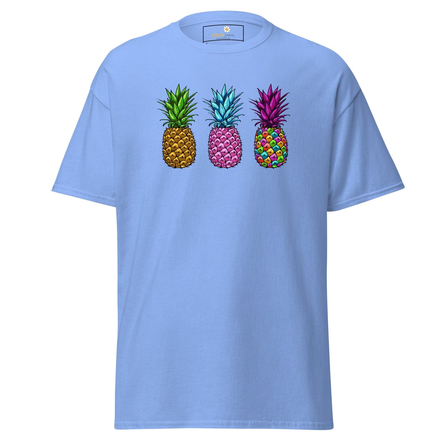 Unisex classic t-shirt - ORGANIC FRUIT PINEAPPLE COLORS - REGULAR - Carolina Blue / S