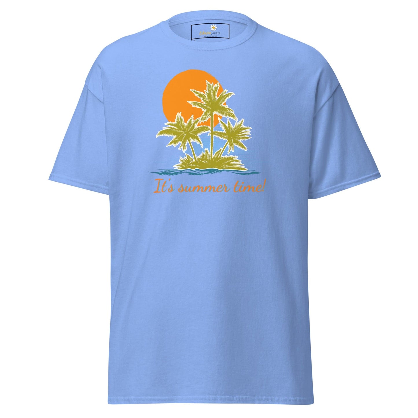 Unisex classic t-shirt - SUMMER TROPICAL TREES - REGULAR - Carolina Blue / S