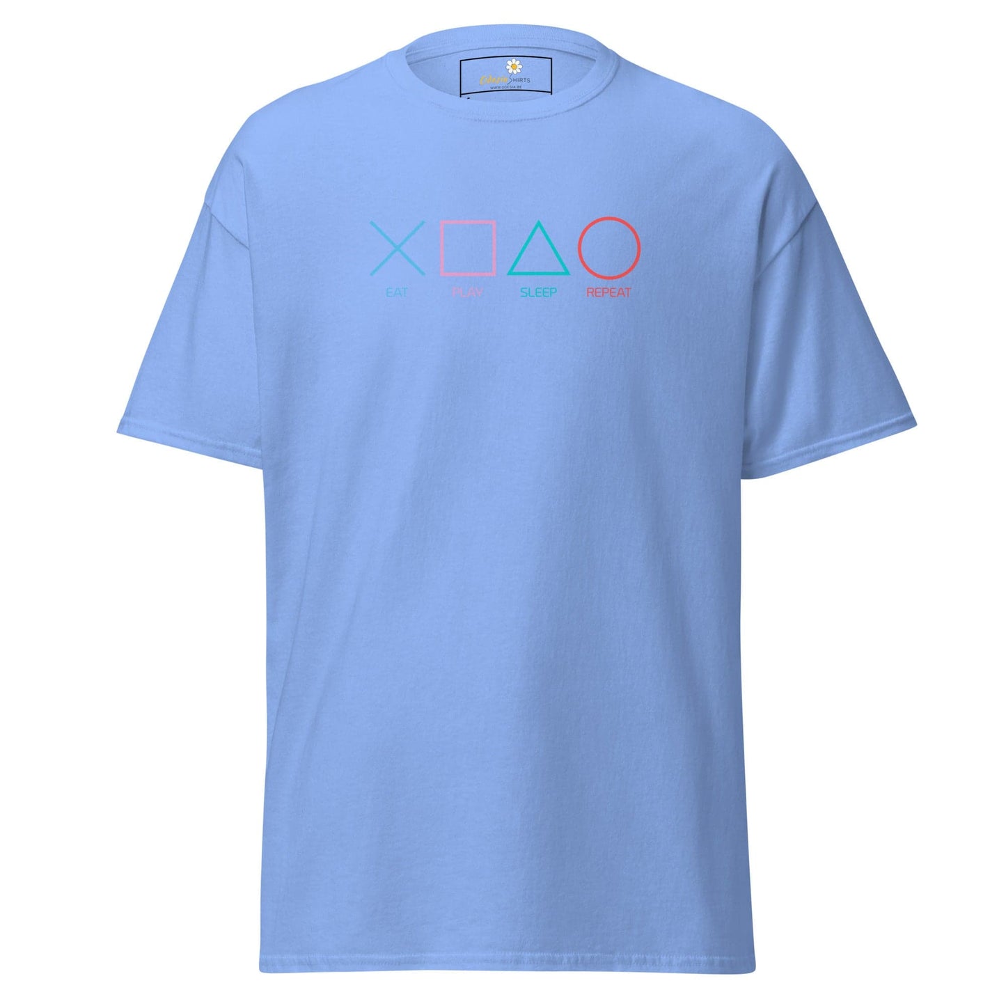 Unisex classic t-shirt - GAMERS PLAY BUTTONS - REGULAR - Carolina Blue / S