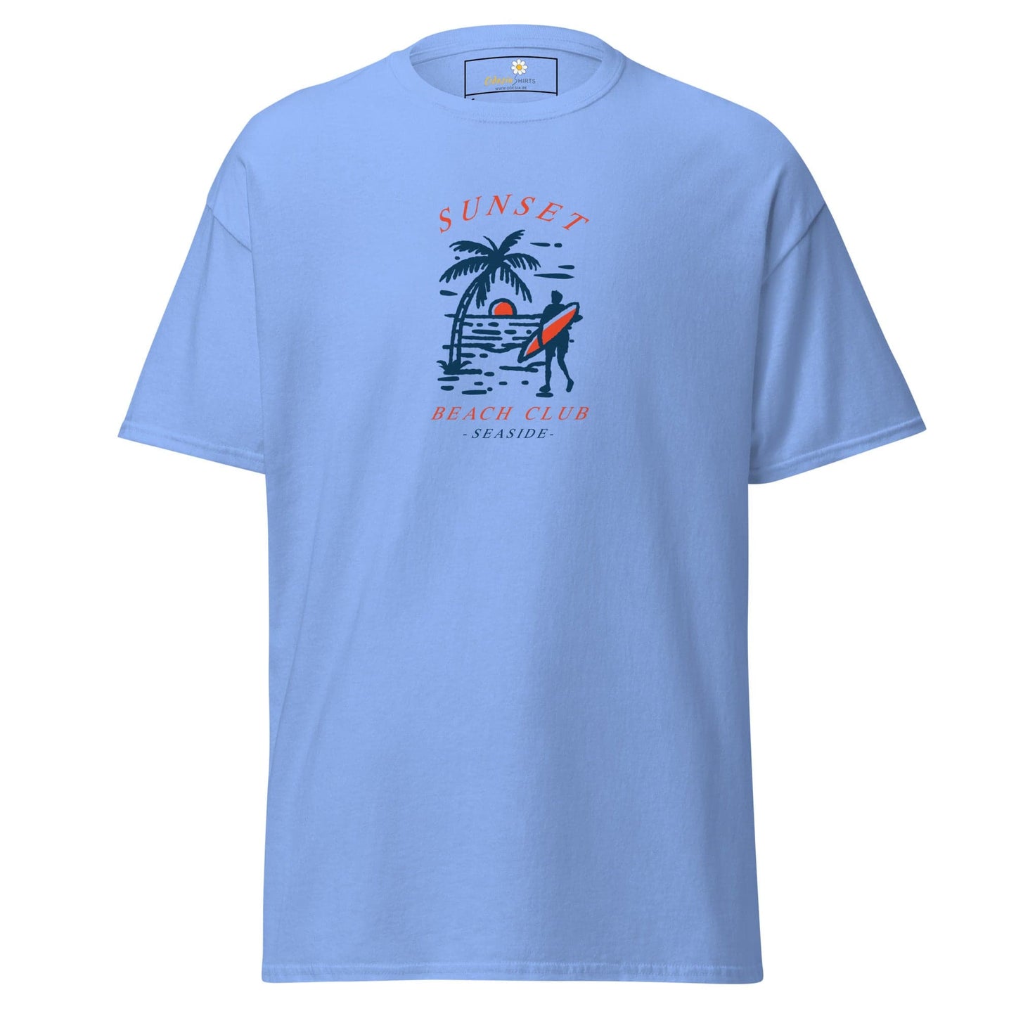 Unisex classic t-shirt - SUMMER SUNSET BEACHT CLUB - REGULAR - Carolina Blue / S
