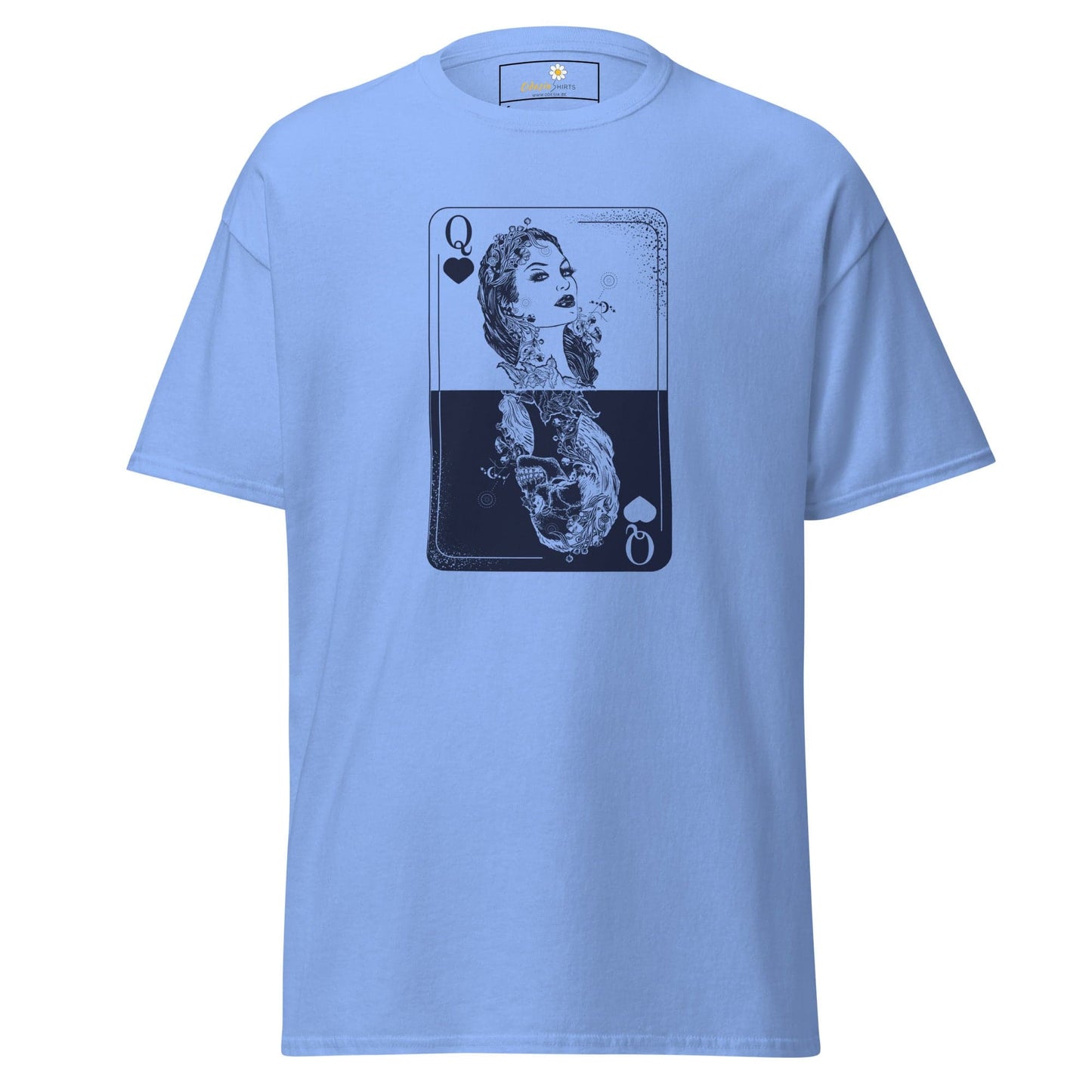 Light blue T-shirt with playing card graphic from T-SHIRT DESIGN TEE MAN WOMAN S-XL