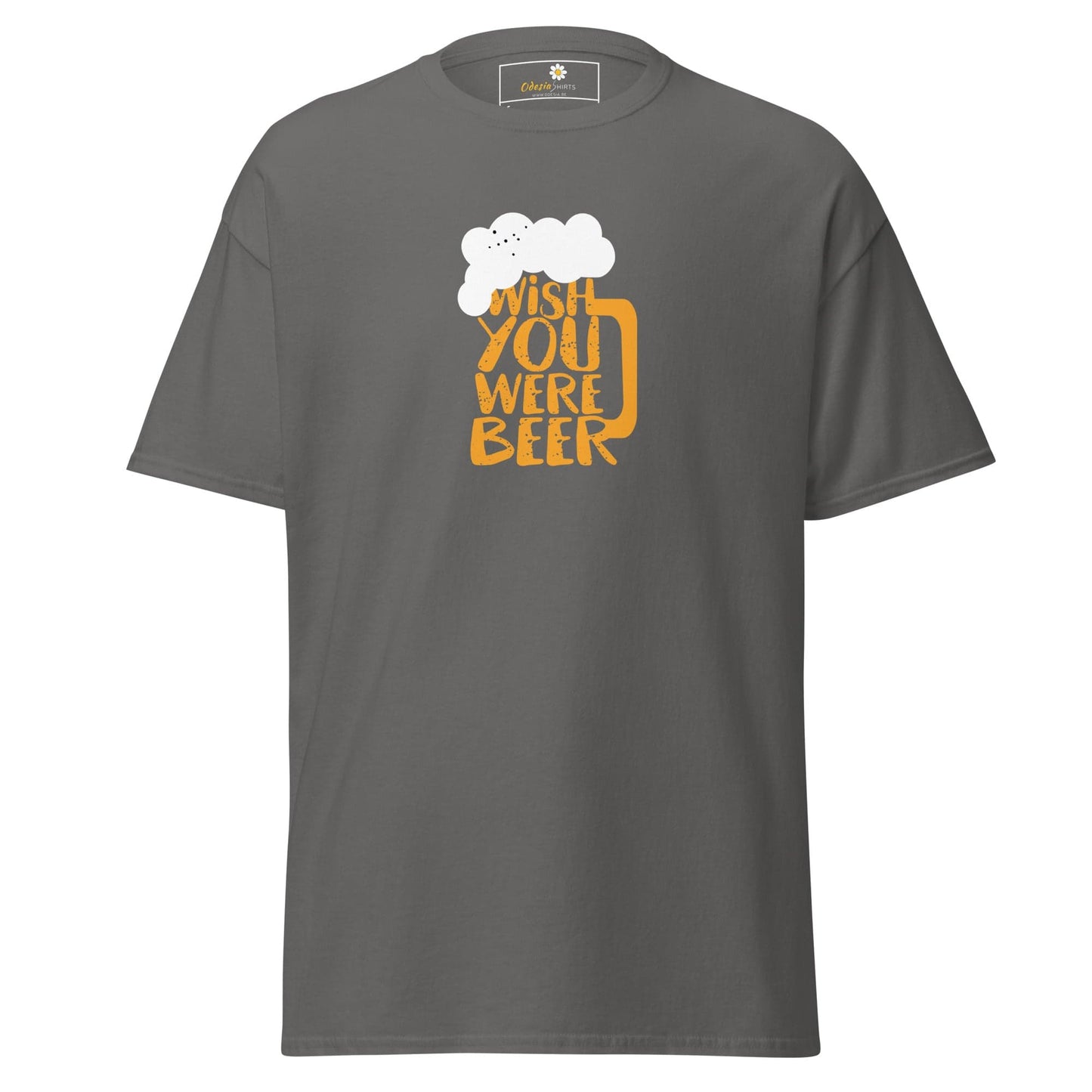 Unisex classic t-shirt - FUN WISH YOU WERE BEER - REGULAR - Charcoal / S