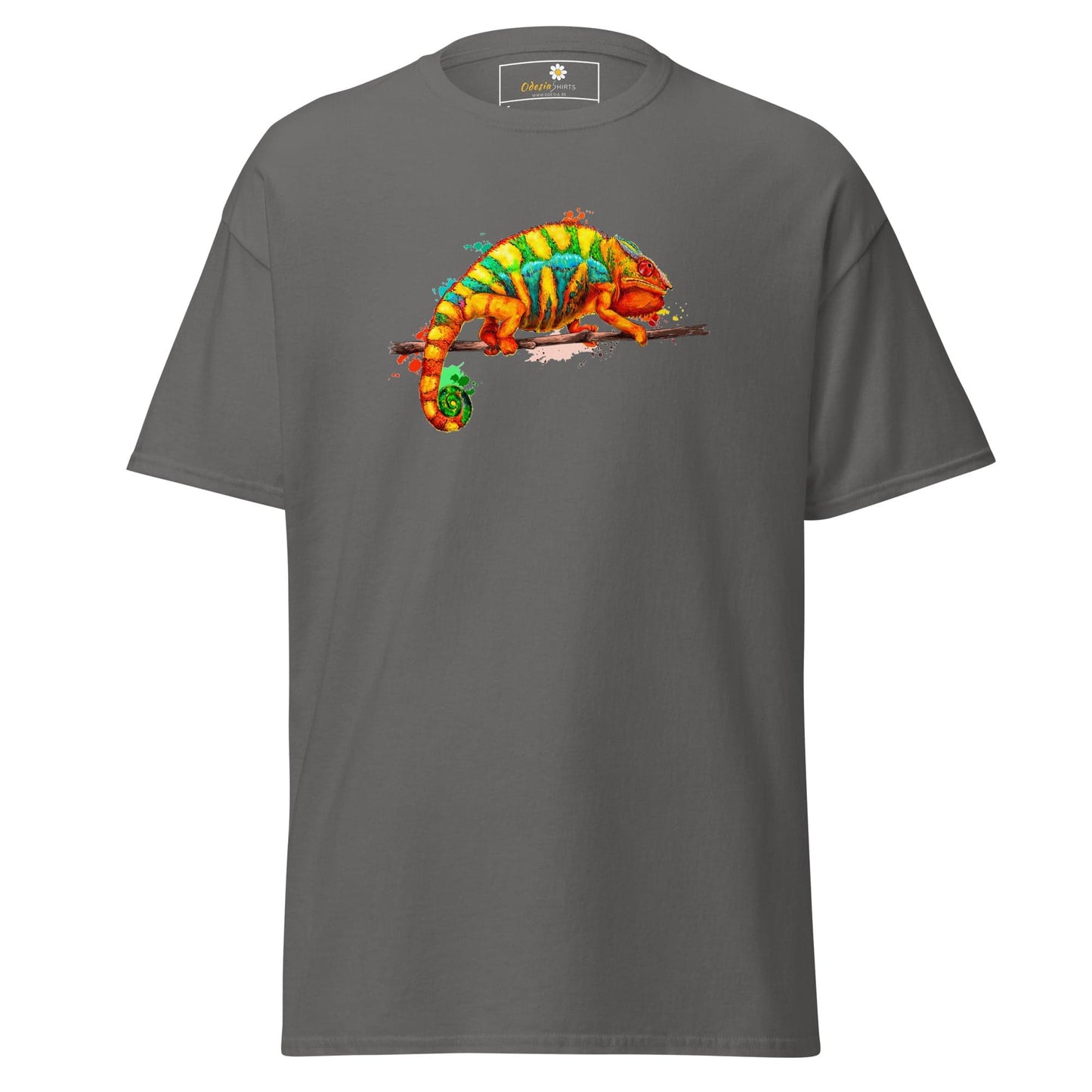 Unisex classic t-shirt - WILD LIFE CHAMELEON COLORS - REGULAR - Charcoal / S