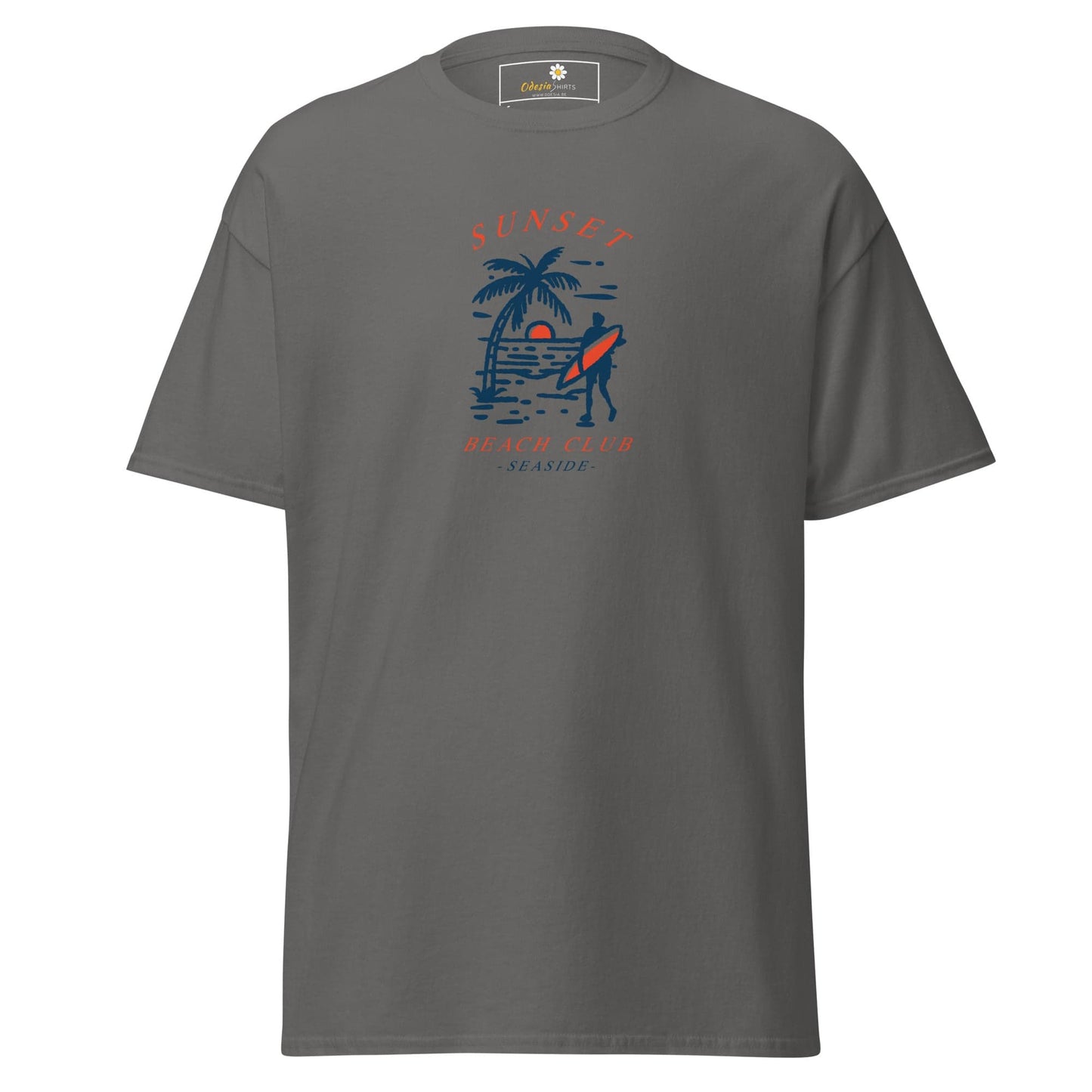 Unisex classic t-shirt - SUMMER SUNSET BEACHT CLUB - REGULAR - Charcoal / S