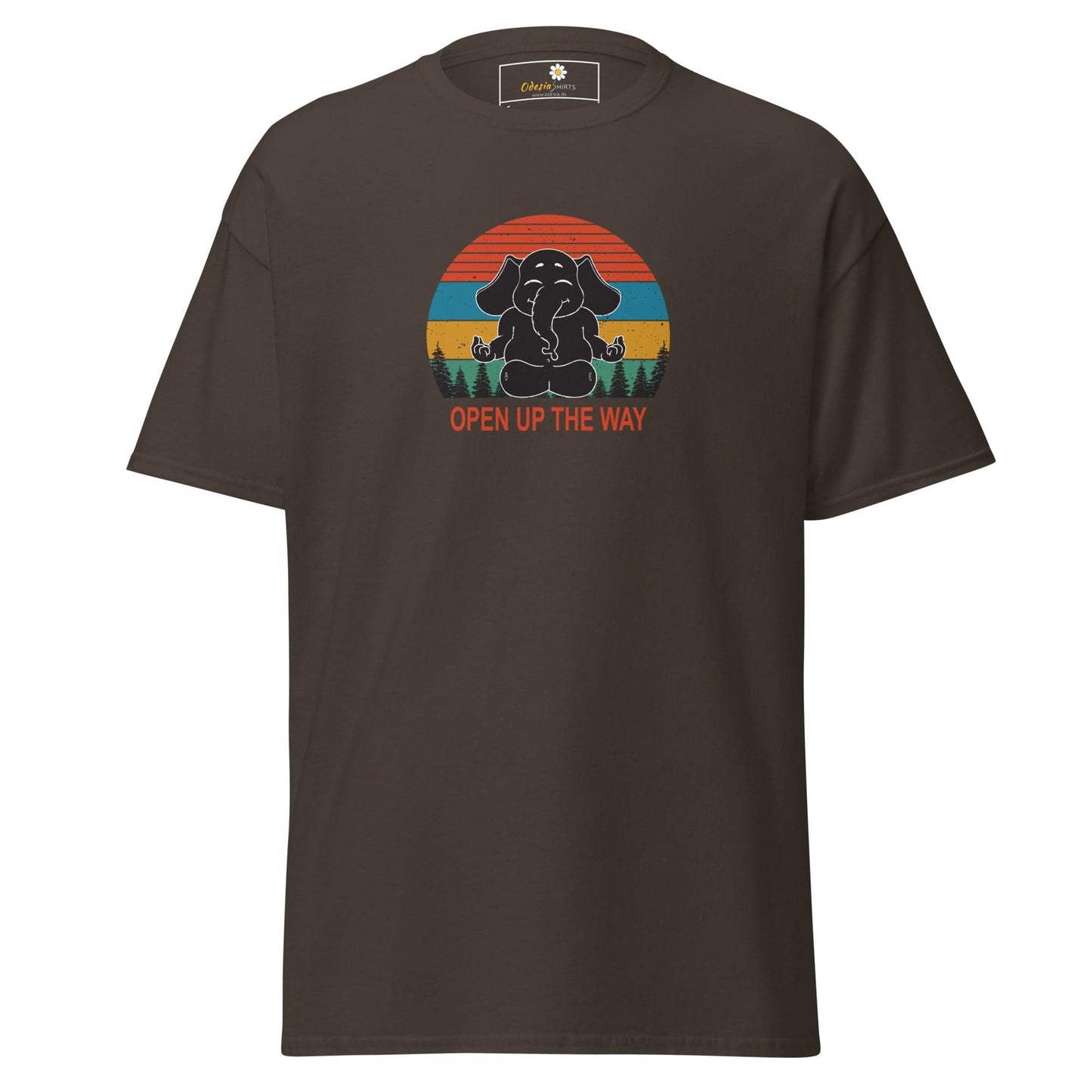 Unisex classic t-shirt - WILDLIFE ELEPHANT SPIRITUAL - REGULAR - Dark Chocolate / S