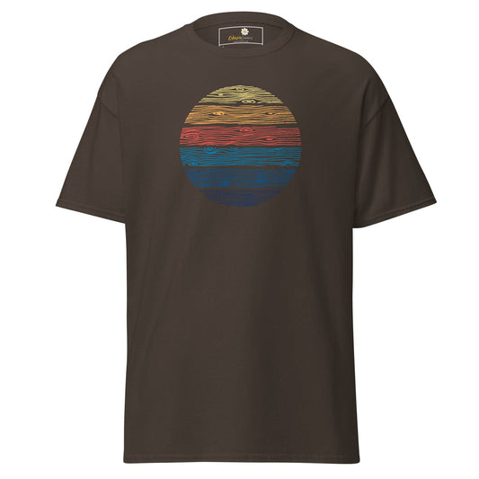 Unisex classic t-shirt - MISC COLOR CIRCLE - REGULAR - Dark Chocolate / S