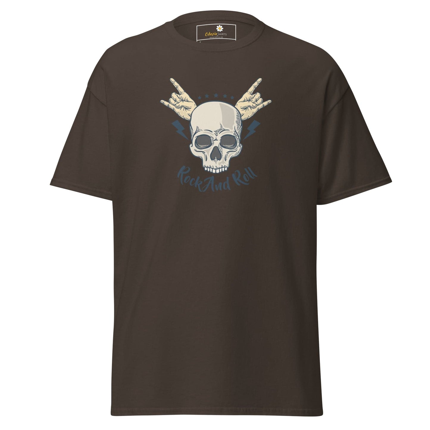 Brown T-shirt with skull graphic from T-SHIRT DESIGN TEE for Men and Women S-XL