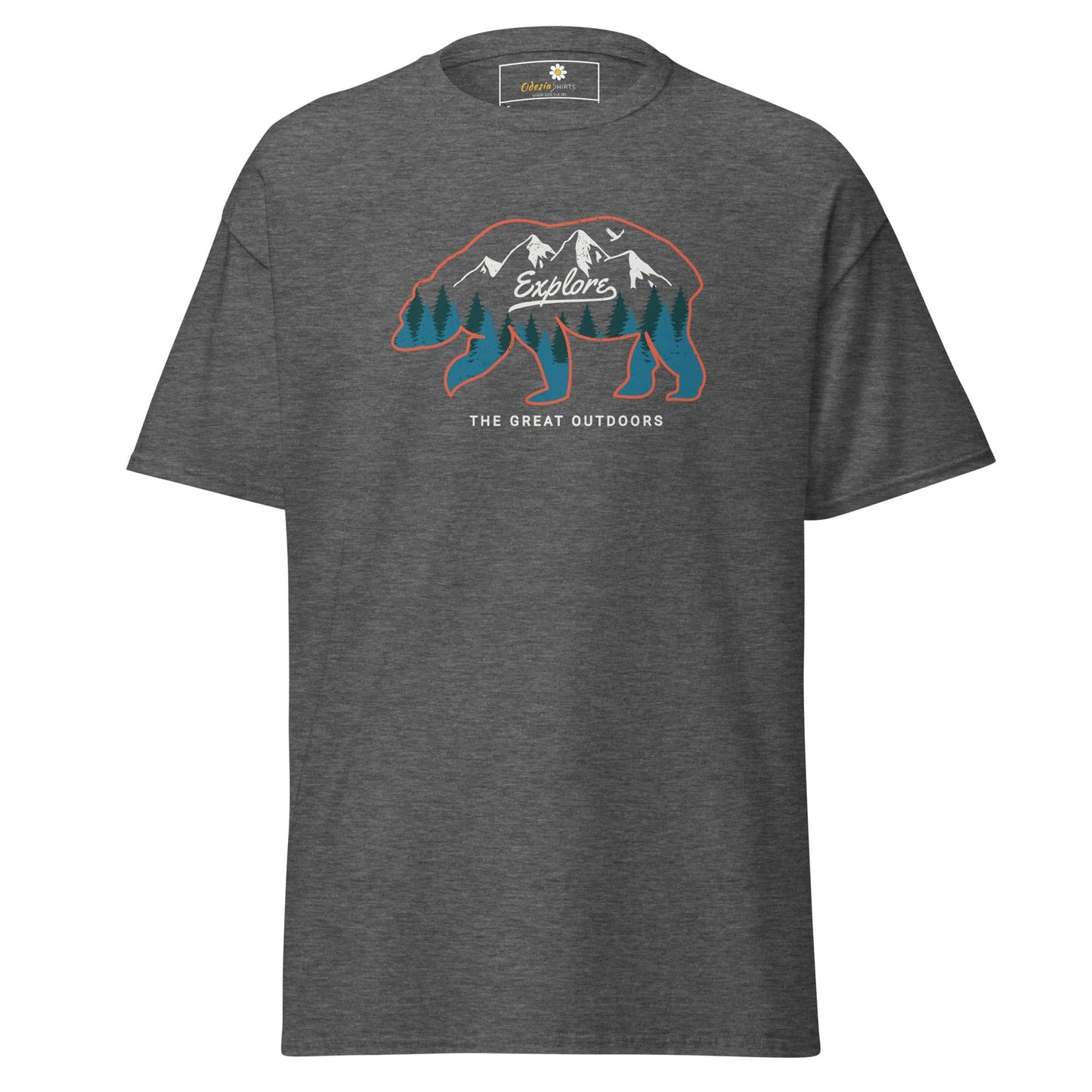 Unisex classic t-shirt ADVENTURE GREAT OUTDOORS - REGULAR - Dark Heather / S