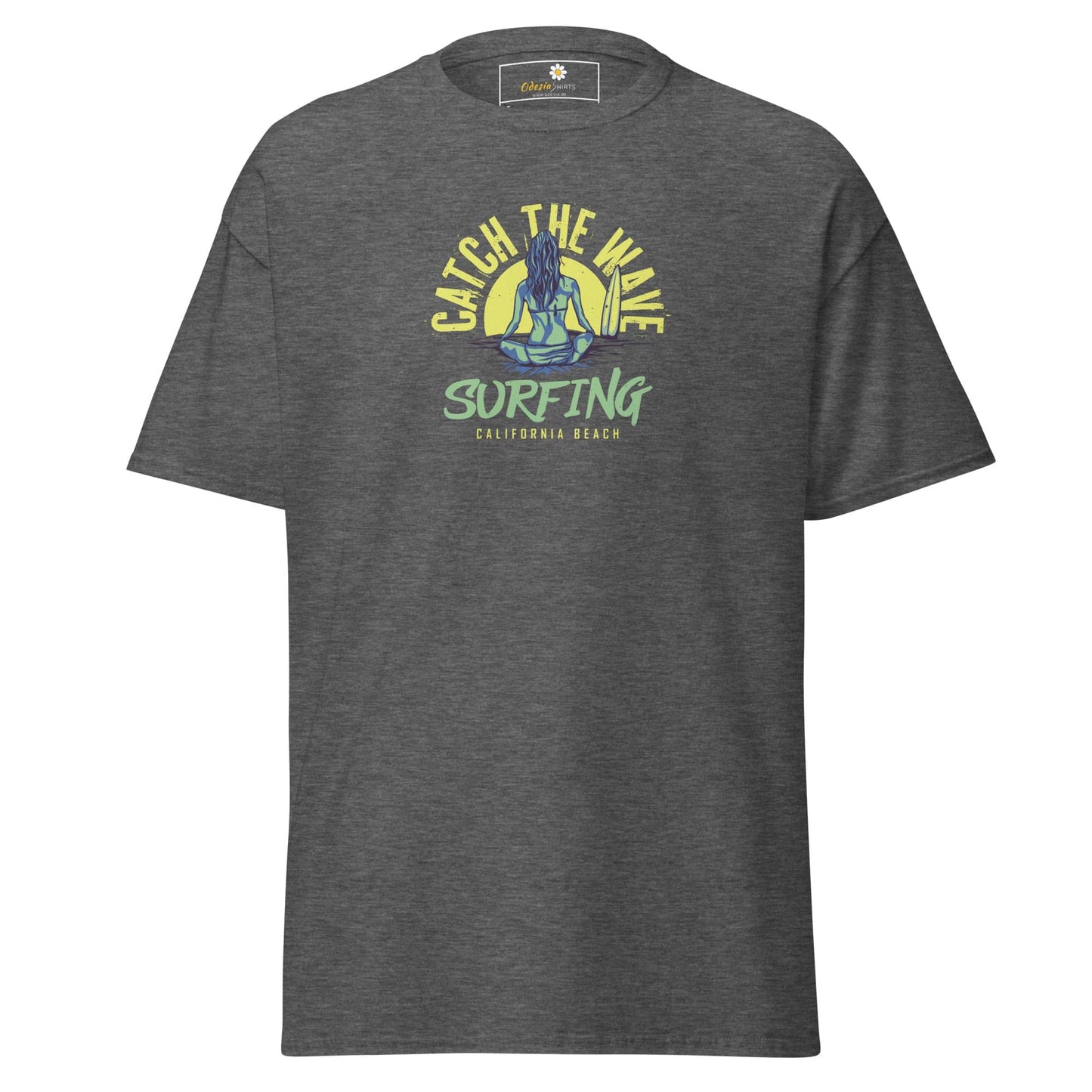 Unisex classic t-shirt - SUMMER SURFING LADY - REGULAR - Dark Heather / S