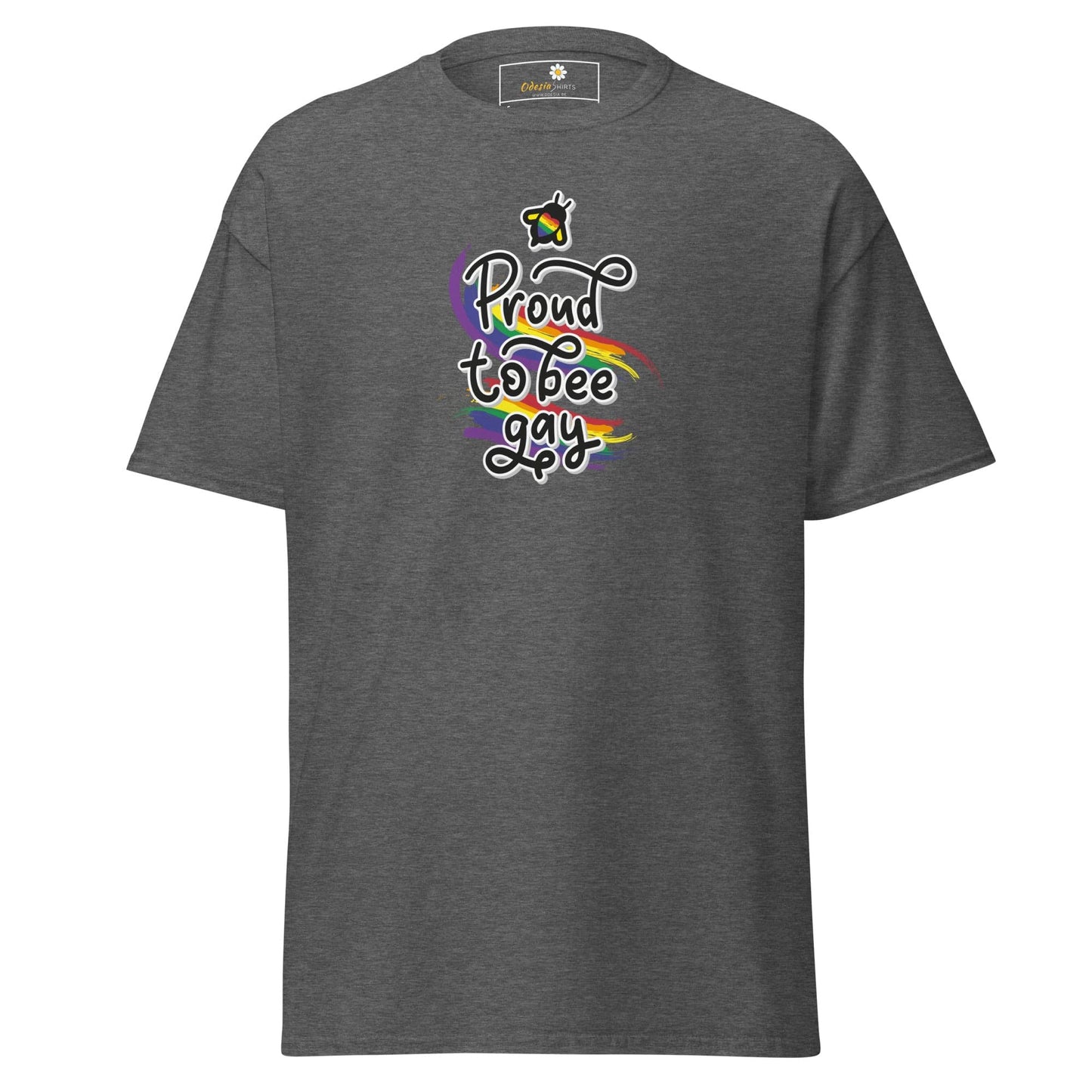 Unisex classic t-shirt - LGBTQ PROUD BEE GAY - REGULAR - Dark Heather / S