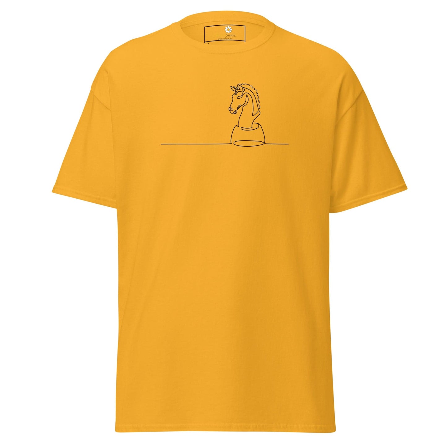 Unisex classic t-shirt - SPORT CHESS HORSE - REGULAR - Gold / S