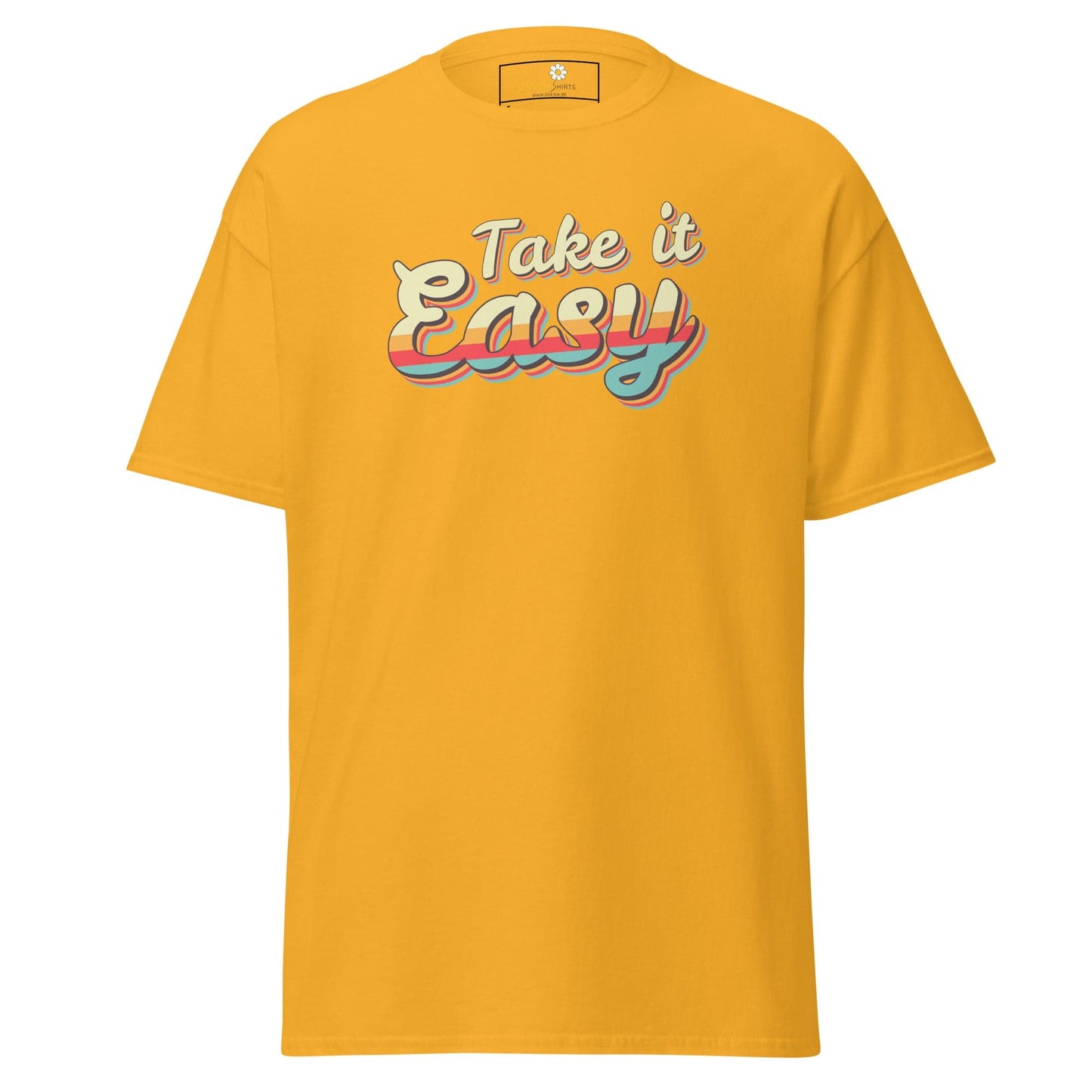 Unisex classic t-shirt - TEXT TAKE IT EASY - REGULAR - Gold / S