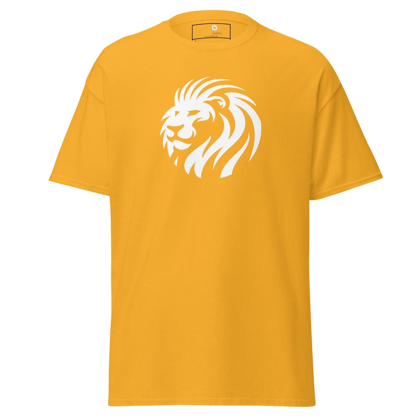Unisex classic t-shirt - WILD LIFE LION HEAD CIRCLE - REGULAR - Gold / S
