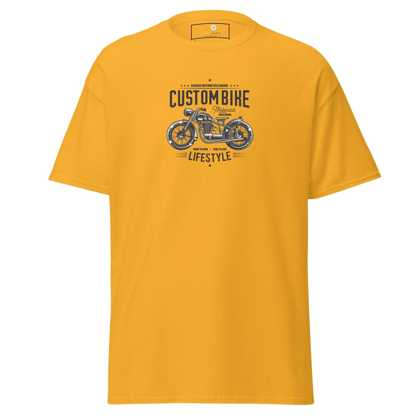 Unisex classic t-shirt - MOTOR MOTORBIKE CYCLE - REGULAR - Gold / S